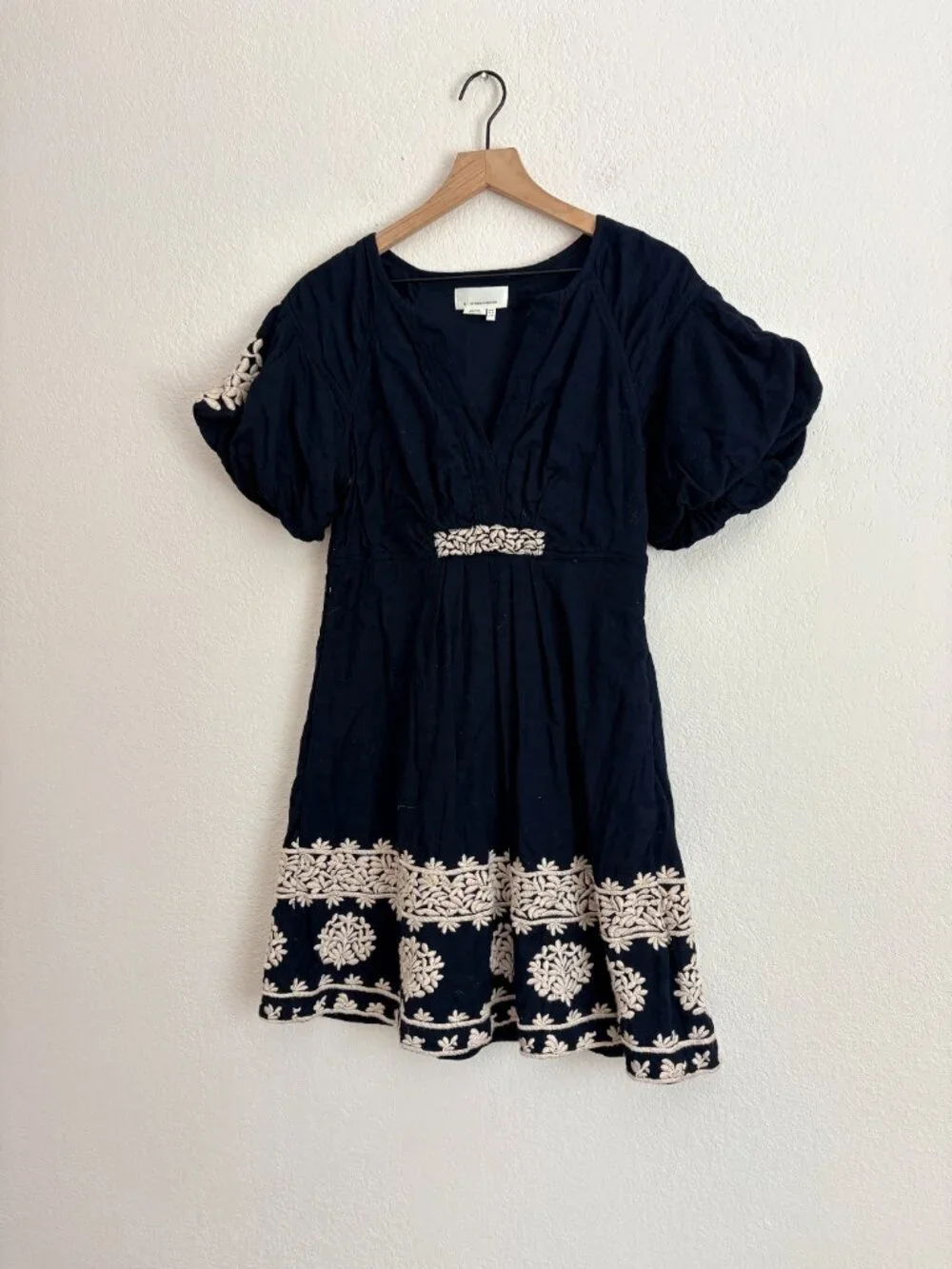 Anthropologie Provence Embroidered Puff Sleeve Mini Dress - Picture 10 of 10